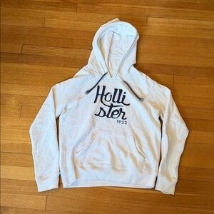 Hollister white boys large pullover hoodie
